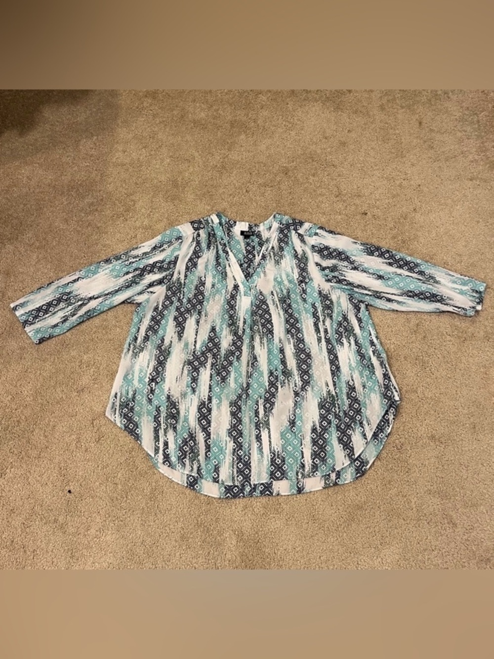 A.N.A 3/4 Sleeve V-neck Blouse